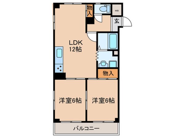 シャンボール天神山（５０３）の物件間取画像